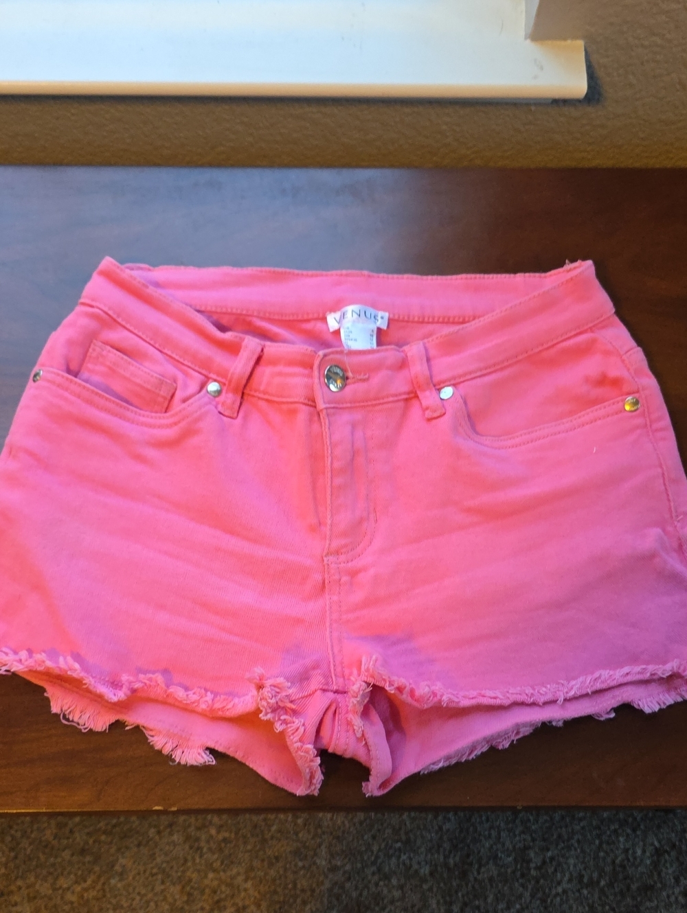 Women's Pink Denim Cutoff Shorts - Venus Brand